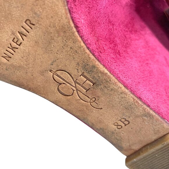 Cole Haan Pink Fuchsia Suede‎ Air Technology Hidden Wedge Booties - Picture 5 of 10